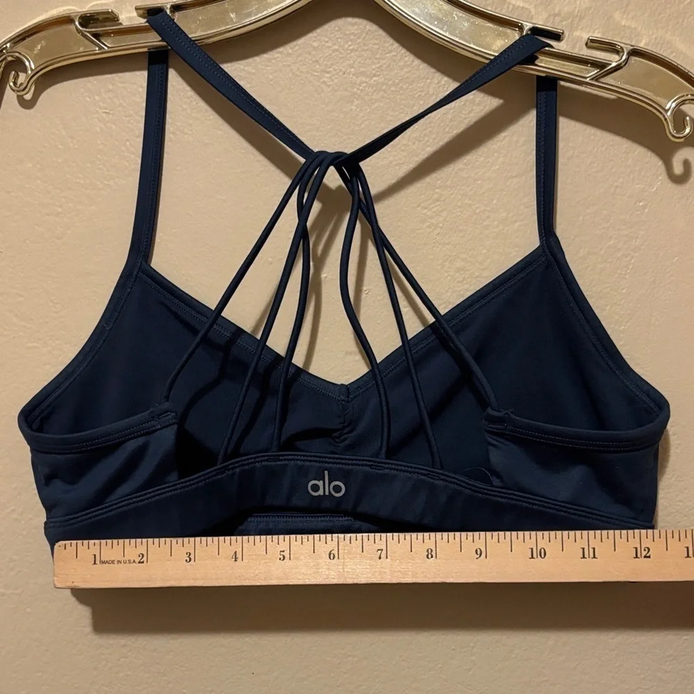 ALO Yoga Navy Strappy Sports Bra